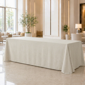 Mantel de lino sintético para banquetes, tejido en poliéster, resistente a las arrugas, para alquiler en hoteles y eventos, venta al por mayor. - Product Image 1