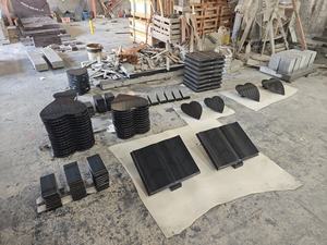 Маленькие гранитные надгробия в форме сердца, черные, для украшения кладбища - Product Image 6