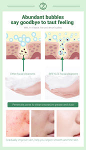 BREYLEE Limpiador de Espuma facial antienvejecimiento para antiacné Reafirmante eficaz Aclaramiento Antiarrugas Aceite de árbol de té Lavado de cara - Product Image 6