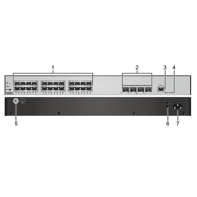 S1730S-S24T4X-A1 98011311 24 sfp 24 port switch 24*10/100/1000BASE-T Ports, 4*XGE SFP+ Ports