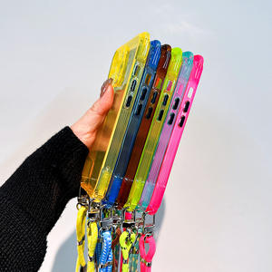 Custodia <span class=keywords><strong>per</strong></span> cellulare antiurto in Silicone personalizzata all'ingrosso con cordino a gancio a 4 angoli <span class=keywords><strong>per</strong></span> <span class=keywords><strong>iPhone</strong></span> 15 14 13 <span class=keywords><strong>11</strong></span> Pro Max <span class=keywords><strong>Cover</strong></span> morbida in TPU - Product Image 2