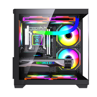 LOVINGCOOL Meilleures ventes Panneau latéral Micro ATX RGB PC Case Desktop USB 3.0 Pc Cabinet Gaming Computer Cases Towers for Desktop