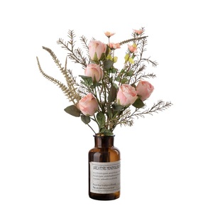 Ramo de Rosas Artificiales Zhihua, Tela Plástica Tejida, Decoración del Hogar, Accesorios para Bodas CF01251 - Product Image 5
