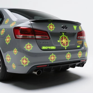 Ensemble d'autocollants réfléchissants pour voiture, autocollants réfléchissants pour porte de voiture, autocollants réfléchissants pour poignée de porte de voiture, protection contre les rayures - Product Image 4