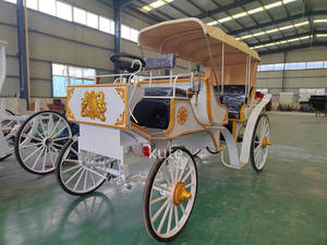 Voiture de tourisme électrique certifiée CE, chariot rétro sans chevaux, véhicule de navettage touristique à basse vitesse pour utilisation commerciale - Product Image 6