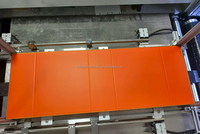 Machine automatique de formage de boîtes pliables avec PLC et moteur, 0-15 pièces/min, 380V, machine de pulvérisation et d'assemblage