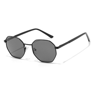 Gafas de Sol Unisex con Marco Metálico Octagonal, Lentes Marrones, Protección UV400, Estilo Moderno para Adultos - Product Image 5