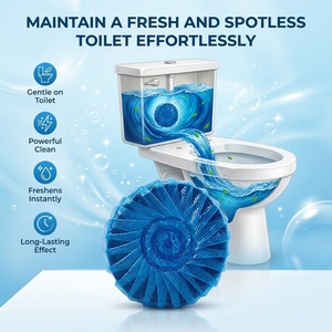 Tablettes désodorisantes bleues pour toilettes, nettoyant automatique pour cuvettes, tablettes pour un nettoyage en profondeur et l'élimination des odeurs de salle de bain - Product Image 2