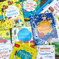 Neues Beliebtes Buntes Unisex Kinder-Lernheft zum Schreibenlernen, Auswischbares Übungsheft für Englische Buchstaben und Zahlen