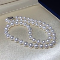 Collier classique en argent 925 plaqué platine avec perles naturelles blanches de qualité AAAA, perles rondes Edison, certification CMA, cadeau pour femme