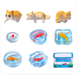 SO CUTEoutdoor intérieur jardin décoration de la maison résine artisanat petit Mini Animal artisanat fée Miniature poisson chat Figurine réservoir Aquarium - Product Image 4