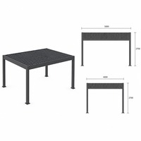 Pergola en aluminium à double lame série 175 pour patio, auvent pare-soleil