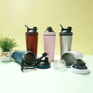 Bouteille <span class=keywords><strong>shaker</strong></span> de sport 304 personnalisable, thermos, disponible en 18 à 24 once, en acier inoxydable, étiquette privée, isolée, avec logo personnalisé - Product Image 3