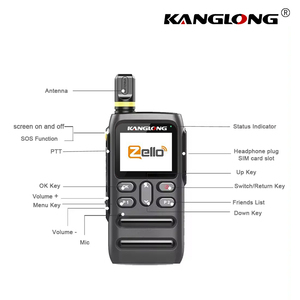 Kanglong-Walkie talkie portátil con micrófono, 4G, LTE, GPS, WiFi, 5000km, cobertura global, GSM, Zello, comunicación de largo alcance, POC - Product Image 5