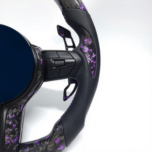 Volante de Fibra de Carbono Forjado para <span class=keywords><strong>BMW</strong></span>, para los Modelos F10, F11, F15, F18, F20, F23, F25, F30, F32, F35, F40, F80, E84, E87, E90, E92, Accesorios para Automóviles - Product Image 4