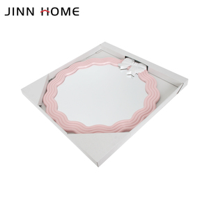 Miroir <span class=keywords><strong>rond</strong></span> en plastique de style Art déco avec motif ondulé et fonctionnalité personnalisée pour la décoration murale du salon à la maison - Product Image 5