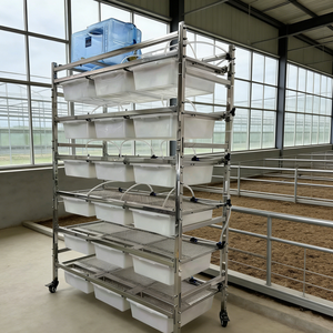 Étagère murale anti-corrosion en acier inoxydable à une rangée, 6 niveaux, 18 cases, pour élevage de rongeurs, ferme, laboratoire, boîte pour animaux - Product Image 1