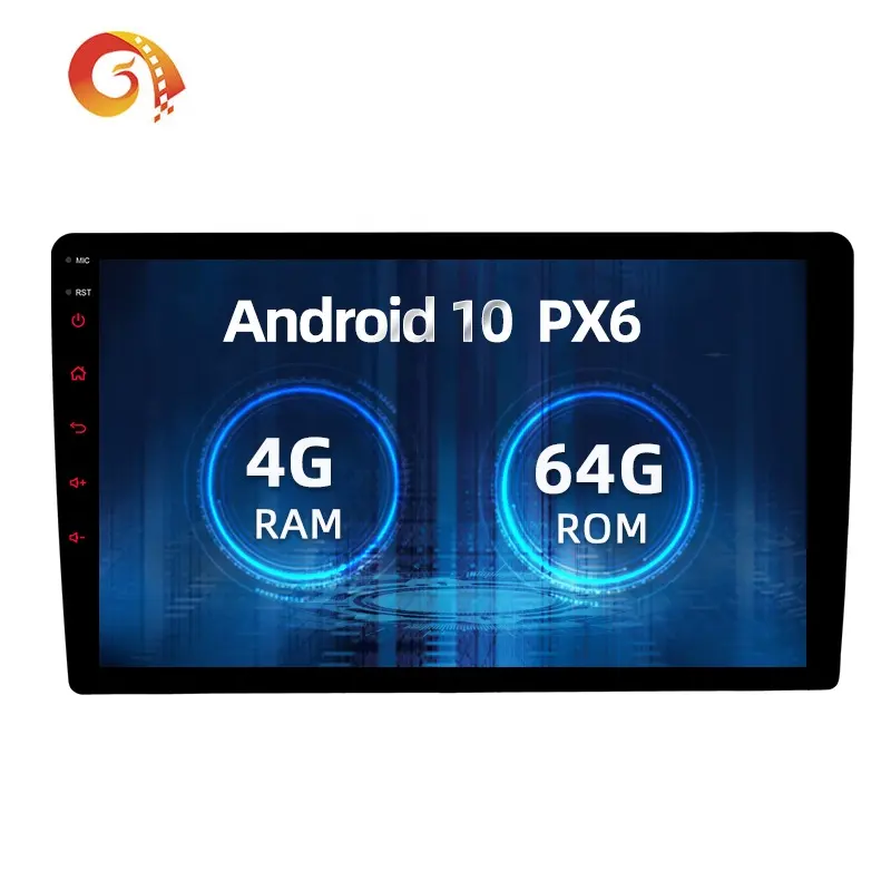 Android polegadas 4 + 64 10 GB PX6 8 Core carplay 1din car dvd player DSP AM RDS stereo music player BT GPS navigation auto media