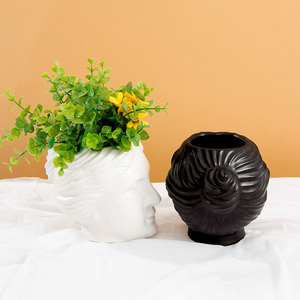 Ins corps humain visage art porcelaine bougie vases <span class=keywords><strong>en</strong></span> gros nordique mariage décor à la maison mat <span class=keywords><strong>vase</strong></span> <span class=keywords><strong>en</strong></span> céramique pour fleur - Product Image 4