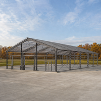 Bâtiment en structure acier ignifuge de classe 50 ASTM A572, entrepôt de stockage isolé en PU, atelier