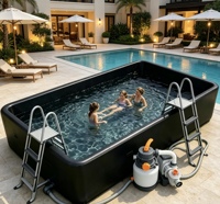 Piscine gonflable hors sol durable, grande piscine portable d'extérieur pour adultes et enfants