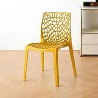 Chaise de salle à manger légère et écologique, empilable, en plastique, pour extérieur, véranda, balcon, café, boutique