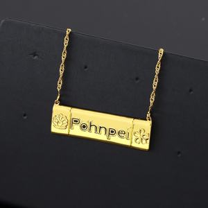 Collar Personalizado Jxx para Mujer, Collar con Colgante Chapado en Oro de 24K para Hombre, Venta al por Mayor - Product Image 3