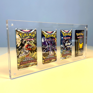 SHP vente directe d'usine <span class=keywords><strong>Pokemon</strong></span> cartes boîte Packs Original acrylique <span class=keywords><strong>Booster</strong></span> emballage <span class=keywords><strong>4</strong></span> fentes vitrine <span class=keywords><strong>Pokemon</strong></span> <span class=keywords><strong>Booster</strong></span> Pack étui - Product Image 4