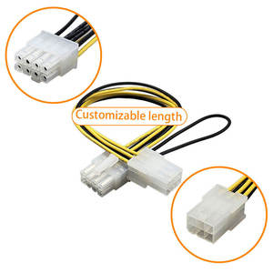 Power Supply 6 Pin Male to 8 Pin Female UL1007 Adapter Connector Extension Cable Harness of <b>Computer</b> <b>Motherboard</b> CPU - Product Image 3