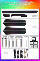 ICarsin - Kit d'éclairage d'ambiance intérieur pour voiture, 256 couleurs, symphonie de lumières, pour VW Golf 6 2008-2013, accessoires de bande lumineuse d'ambiance