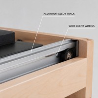 Máquina de Pilates Reformer de Madera de Arce Blanca con Estructura de Aleación de Aluminio, Equipo de Entrenamiento de Core para el Hogar y el Estudio