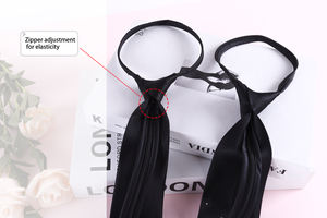 Corbata <span class=keywords><strong>de</strong></span> perlas <span class=keywords><strong>de</strong></span> acero con borlas informal transpirable hecha a mano a la moda para mujer <span class=keywords><strong>al</strong></span> por mayor versión coreana corbata perezosa sin anudar - Product Image 4