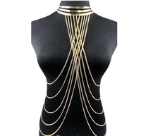 Bijoux de Mode en Gros Chaîne de Corps Poitrine Bikini Paillettes Chaîne de Taille Bijoux Sexy à Porter pour Femme