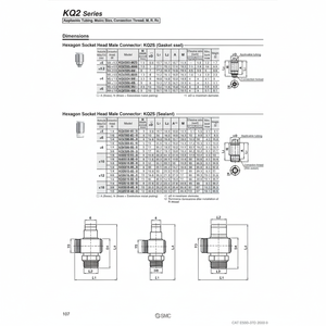 Raccord instantané SMC Pneumatics KQ2S06-01AS pièces pneumatiques - Product Image 1