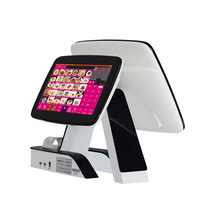 ZHONGJI A7 Terminal Punto de Venta Todo en Uno con Pantalla Dual de 15 Pulgadas, Sistema Táctil para Caja Registradora