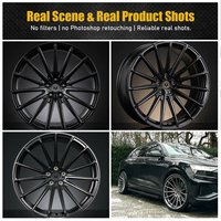 Jantes SUV forgées sur mesure Viaol 22x10 22x11.5 5x112 Noir brillant Multi-rayons Concaves Profonds Adaptées pour BMW X5 X6 Audi Q8