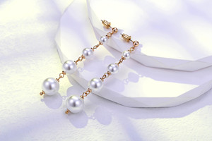 Pendientes Largos de Perlas Artificiales con Diseño Exagerado, Estilo Europeo y Americano, Pendientes de Perlas Personalizados - Product Image 2