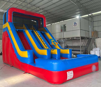 Neues Design Riesige Kommerzielle Aufblasbare PVC-Wasserrutsche mit Individuellem Logo und Anpassbarer Größe für Kinderspielplätze