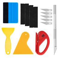 Kit d'outils YLWRAP pour l'application de film vinyle automobile, ensemble d'outils de précision pour film de fenêtre, couteau de sécurité, spatule d'angle