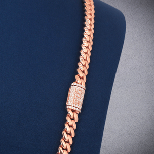 Cadena Cubana de Plata 925 con Diamantes de 9mm, Joyería Hip Hop para Hombre, Regalo de Lujo para Boda - Product Image 2