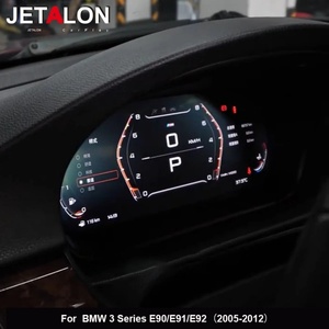 หน้าปัดดิจิตอล Navirider Virtual Cockpit สำหรับรถยนต์ BMW ซีรีส์ 3 รุ่น E90/E91/E92 ปี 2005-2012 ขนาด 12.3 นิ้ว จอ IPS แสดงผลความเร็วและแผงหน้าปัดแบบดิจิตอล พร้อมพอร์ต USB - Product Image 1