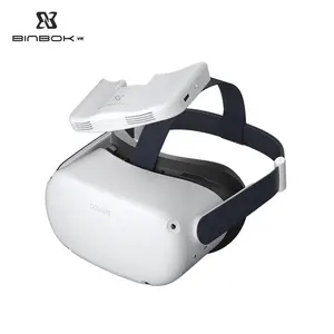 BINBOK主动空气循环冷却器缓解镜头雾化散热器1200毫安双冷却风扇，带Oculus Quest 2 VR软垫