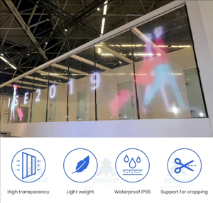Самый продаваемый уличный водонепроницаемый полноцветный прозрачный светодиодный экран (светоизлучающий экран) - Product Image 5