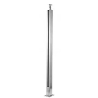 Rampe d'escalier en verre moderne pour l'extérieur Balustrades de colonne en acier inoxydable Rampe de balcon en verre