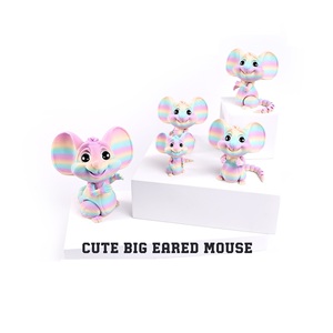 Jouet Dragon Arc-en-ciel à Grandes Oreilles Imprimé en 3D, Figurine Articulée Anti-stress, Adorable Ornement de Bureau Animalier, Matériau PLA Durable, Cadeau d'Anniversaire pour Enfants - Product Image 6