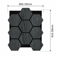 Panneaux acoustiques durables, carreaux acoustiques écologiques, décoration murale hexagonale DIY, carreaux acoustiques en PET recyclé