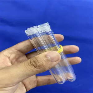 Clear quartz glass test tube 15ml with socket 24/29