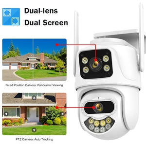 ICsee 4K Auto Tracking telecamera di sicurezza Wi-Fi 9MP con doppia lente <span class=keywords><strong>da</strong></span> <span class=keywords><strong>esterno</strong></span> IP66 PTZ Wireless microfono integrato <span class=keywords><strong>WiFi</strong></span> telecamera <span class=keywords><strong>da</strong></span> <span class=keywords><strong>esterno</strong></span> PTZ - Product Image 4