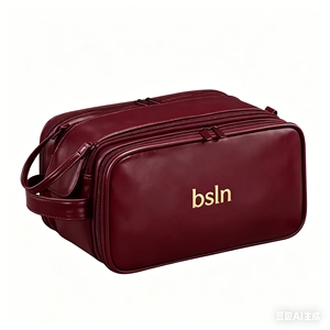 Bolsa de Maquillaje Personalizada con Logotipo para <span class=keywords><strong>Hombre</strong></span>, Bolsa de Aseo de PU Impermeable de Gran Capacidad, Bolsa de Almacenamiento Multifuncional - Product Image 3