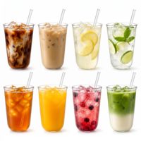 Gobelet réutilisable en verre transparent avec logo personnalisé pour matcha latte, café glacé, thé, jus, maison, café
